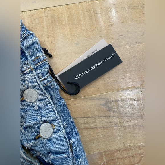 Blank NYC Bloomingdales distress jean shorts overalls short limited - Picture 12 of 16